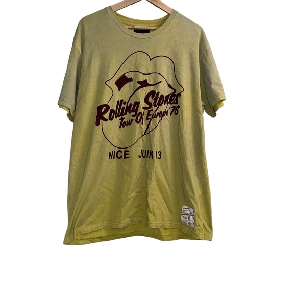 Riff StarsThe Rolling Stones Rock Band T-Shirt Tongue Logo Green Size XL - Picture 5 of 5